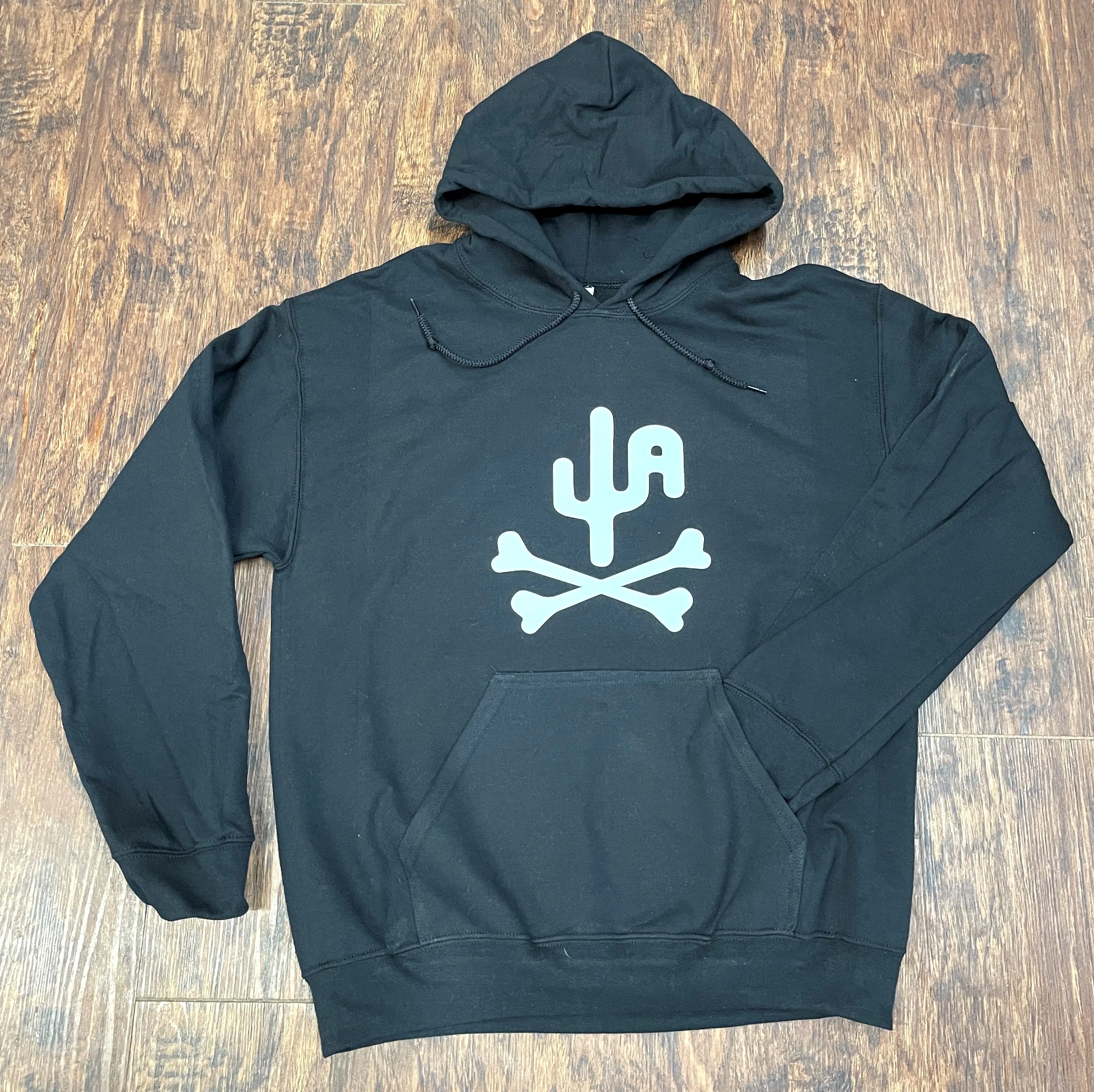 White Bones - Black Adult Hoodie